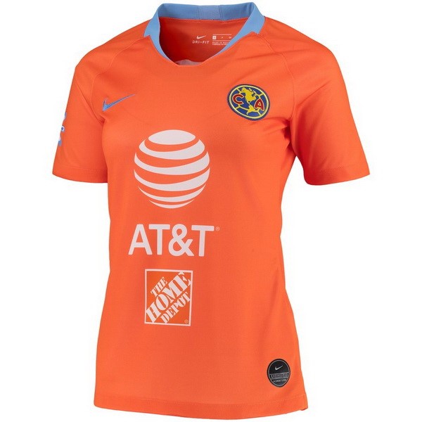 Camiseta Club América Replica Tercera Ropa Mujer 2019/20 Naranja